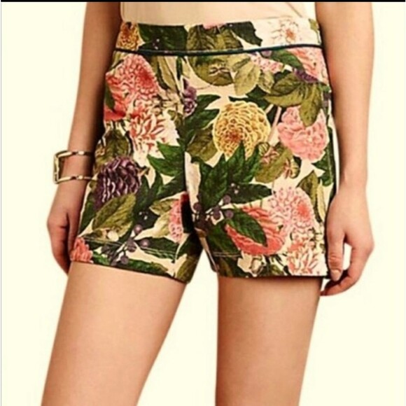 elevenses Pants - Elevenses Anthropologie Floral Print Cotton Blend Shorts